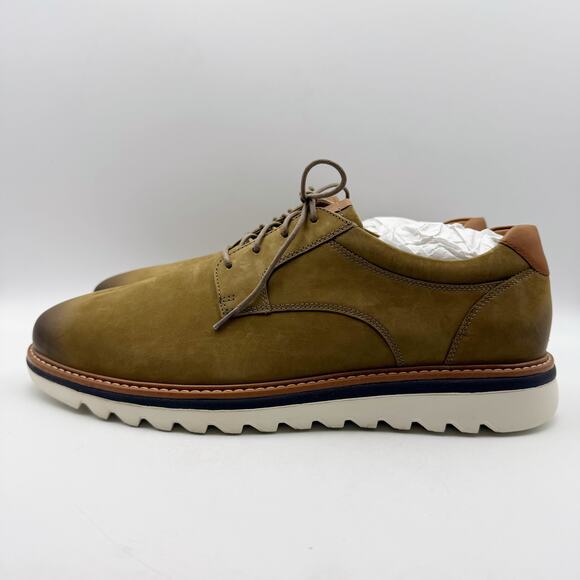 Johnston & Murphy Mens Braydon Plain Toe Sneaker US 12M EU 46 Brown Leather NIB - Picture 9 of 13